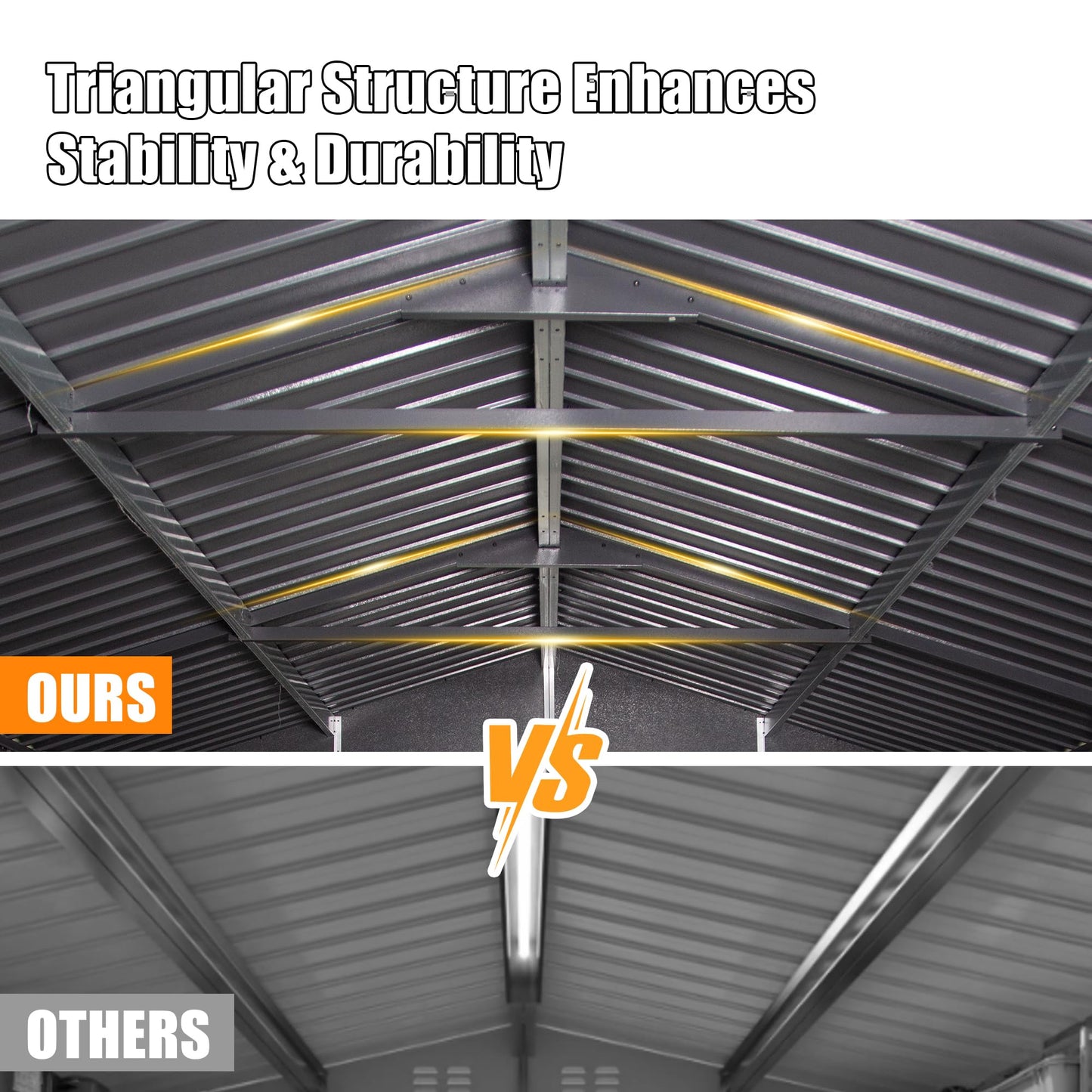 12x25FT Outdoor Metal Garage Shed