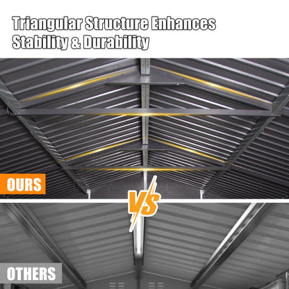 12x25FT Outdoor Metal Garage Shed