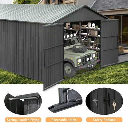 12x25FT Outdoor Metal Garage Shed