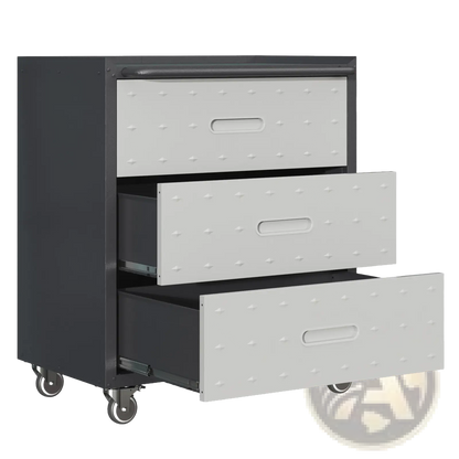3 Drawer Metal Rolling Tool Cabinet with Wheels
