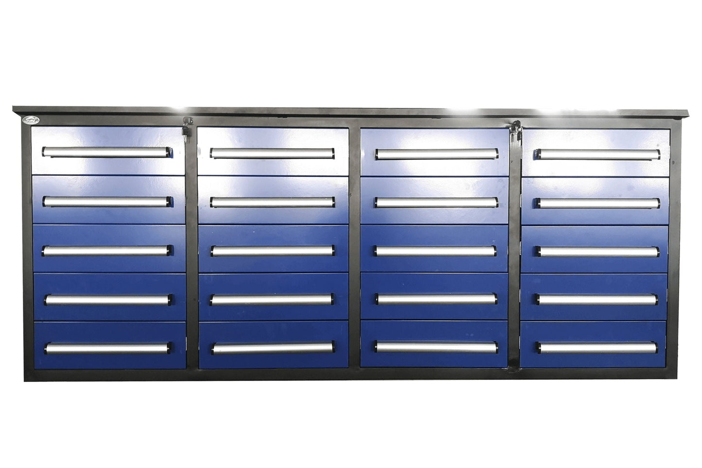 Garage Storage Cabinets With Workbench (With 20 Drawers) - Blue