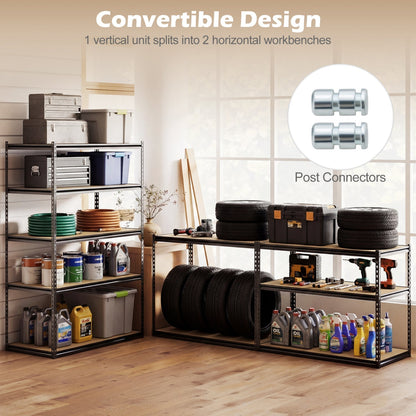 5-Tier Heavy Duty Garage Shelving Unit - 2200 LBS Capacity