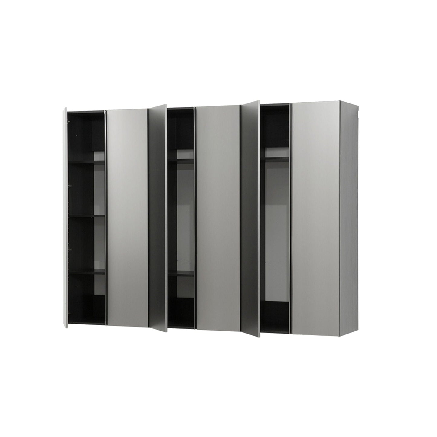 Nova Series - Garage Cabinet Set D, 3 Piece, Soft Closing, Wall Mounted - Metallic Gray