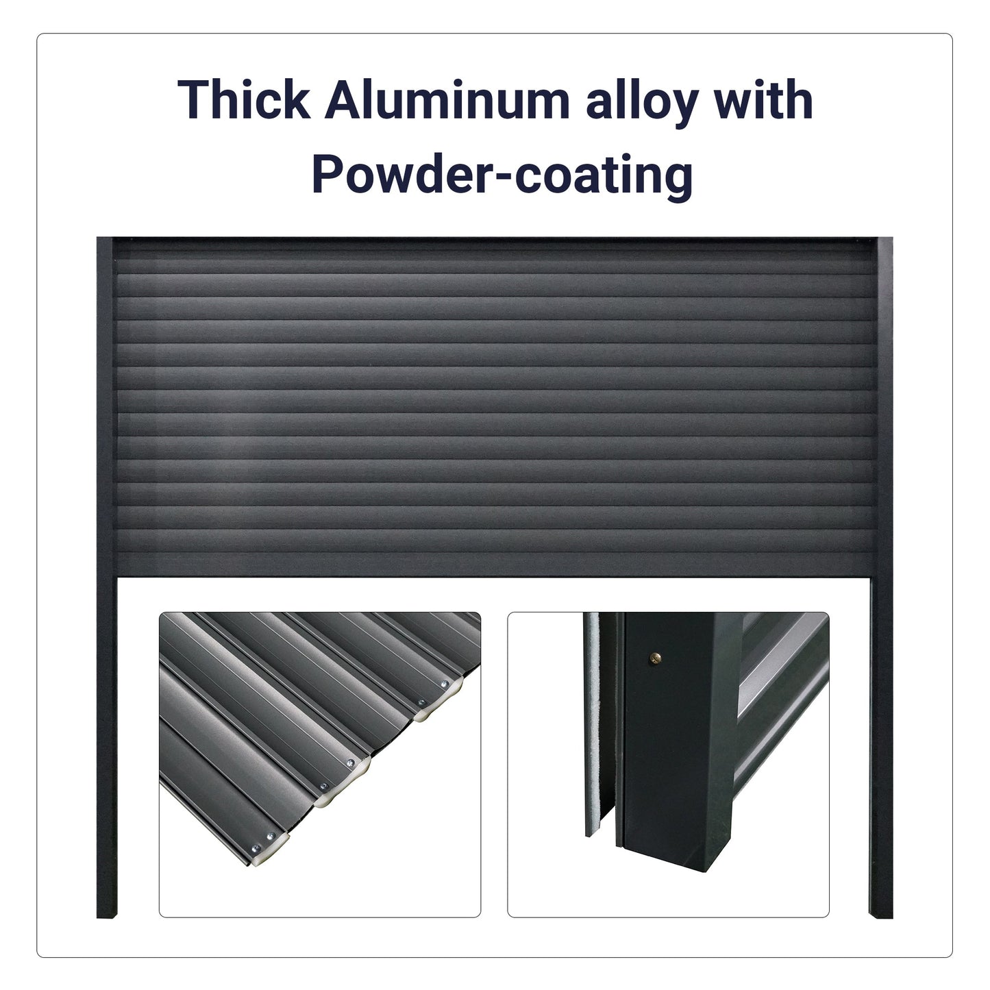 8.5' x 8.5' Motorized Roll-Up Door Kit for Double Garage Metal Shed