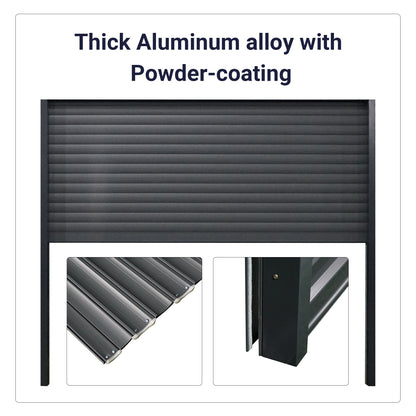8.5' x 8.5' Motorized Roll-Up Door Kit for Double Garage Metal Shed