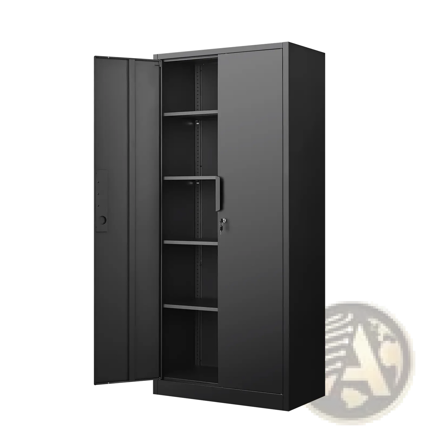 70 Inch Steel Locking File Cabinet with 4 Shelves