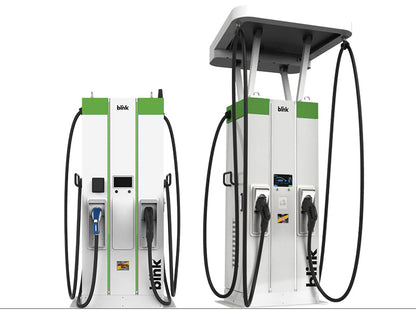Blink 120kW Charging Station – Dual Port Level 3 Free Standing DC Fast Charger + 1 Year Network Bundle