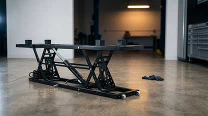Car Lift, 7,000 Lbs. Capacity Portable Car Lift, 26.8 In. Max. Height, Carbon Steel Truck Lift with 120-Volt Power Unit — Lifestyle
