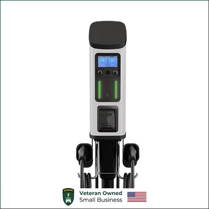 BLINK Series 8 (ISO Model) Level 2 Commercial EV Charging Station 80A Dual Port w/ One Year Full Service LTE Cloud & CC & Pedestal Bundle