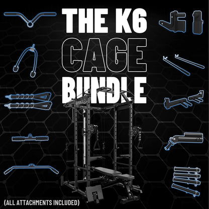 Power Rack Cage, 1500LBS Weight Cage with 800LB Capacity Adjustable Weight Bench, 1500LB Capacity Barbell and 230LB Weight Plate Set(B230B)