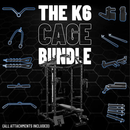 Power Rack Cage, Weight Cage with 800LB Capacity Adjustable Weight Bench, 1500LB Capacity Barbell and 340LB Weight Plate Set Combo Home Gym Package(B340)