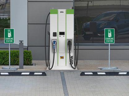 Blink 120kW Charging Station – Dual Port Level 3 Free Standing DC Fast Charger + 1 Year Network Bundle