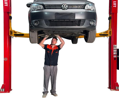 12000 Lbs Extra Height 167Inch 2 Post Lift Two Post Car Lift AK-M120 Auto Lift Car Lift Hoist 2 Post Car Lift (Extra Height, Red)