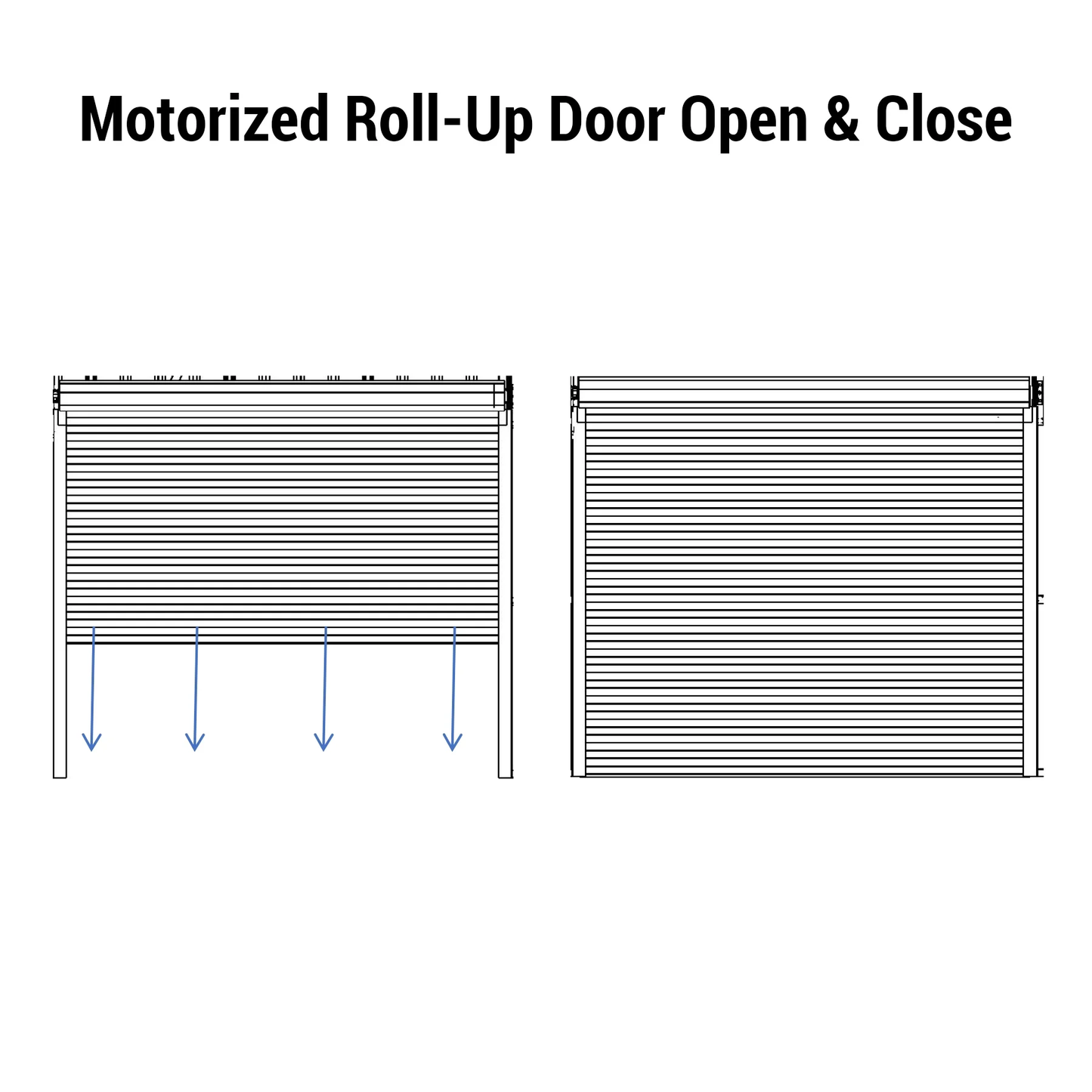Motorized Roll-Up Door Kit for Garage Shed