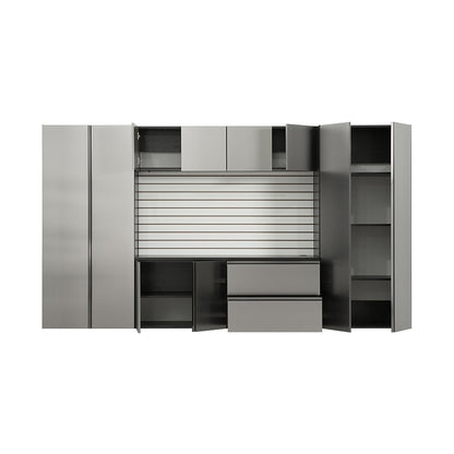 Nova Series - Garage Cabinet Set A With Soft Closing Doors - Metallic Gray