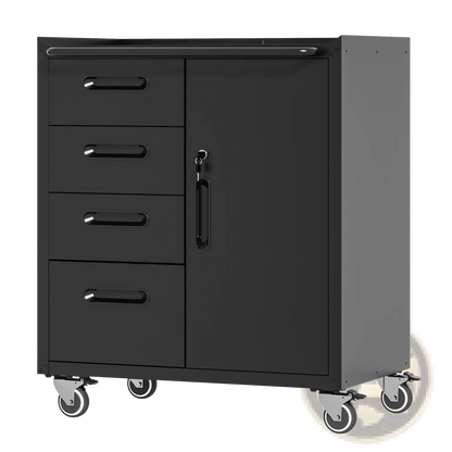 Metal Tool Storage Cabinet with 4 Drawers and Wheels