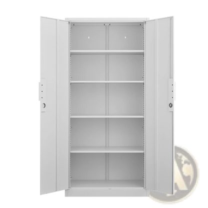 Steel File Cabinet 70 Inch 2 Door Lockable White Storage